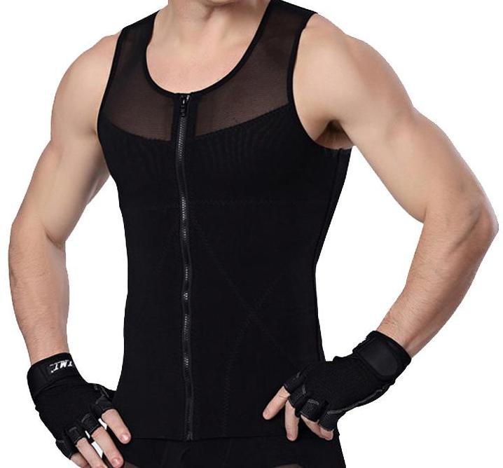 Compression Vest With Zipper Gyno Wear